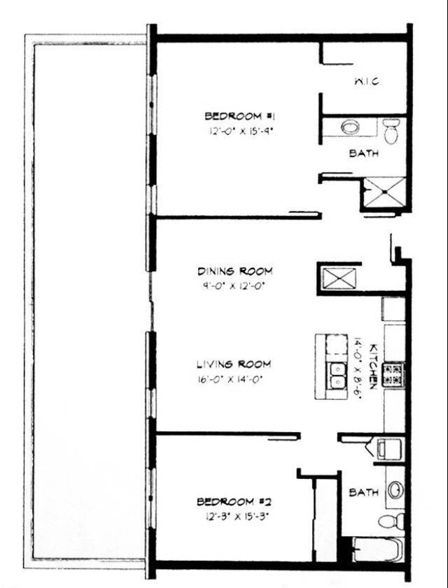2 Bed / 2 Bath - 1,313 SF - 2 Bed / 2 Bath - 1,313 SF