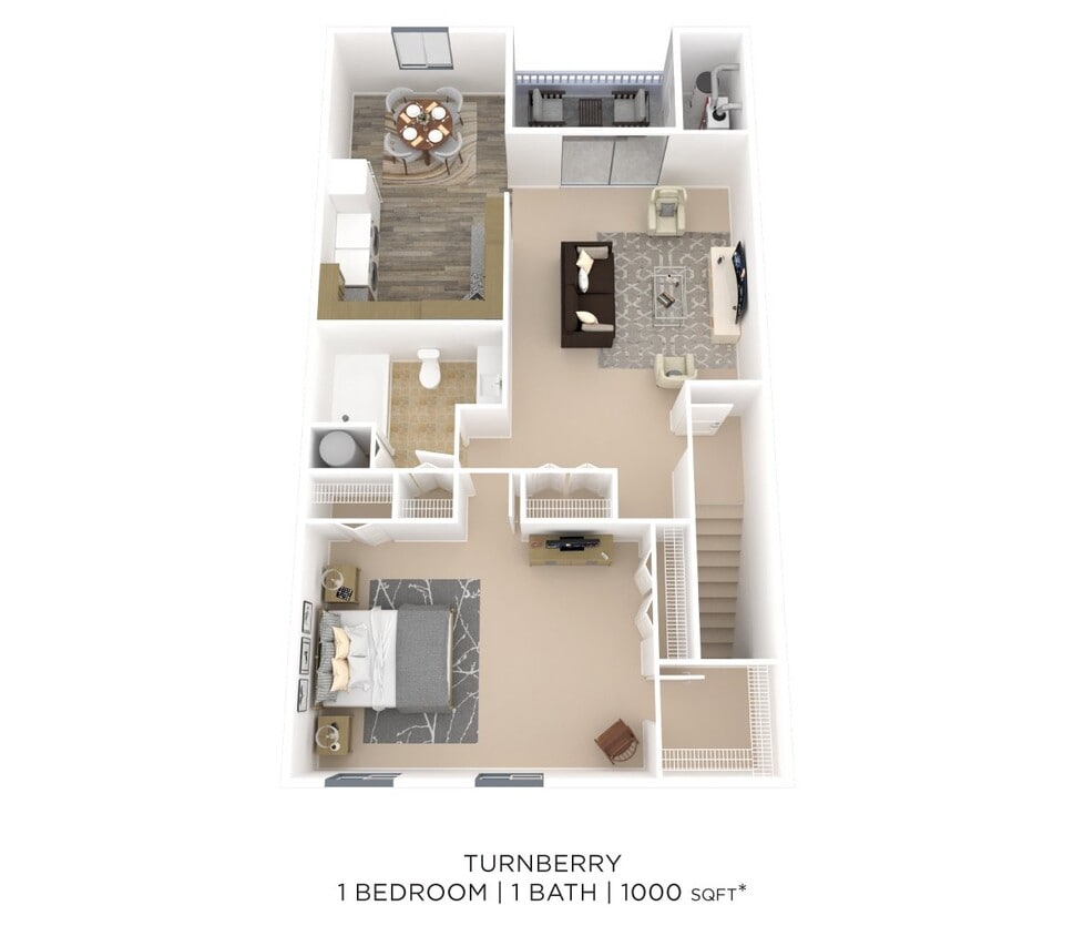 Floor Plan - One Bedroom - Turnbury
