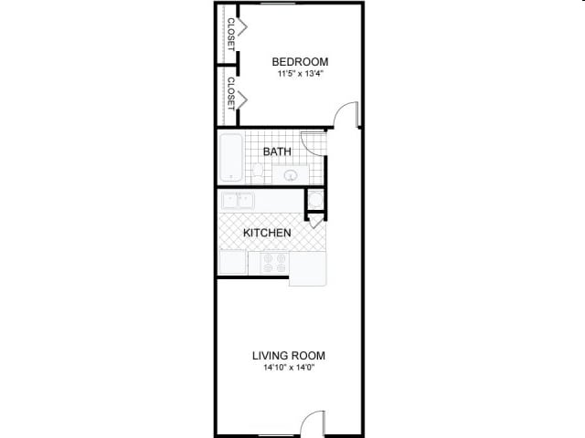 1BR/1BA - One Bedroom