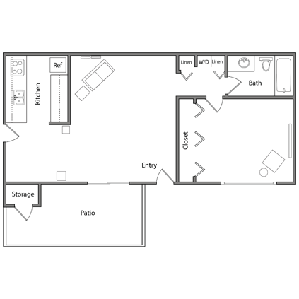 Floor Plan - Plan 1DR