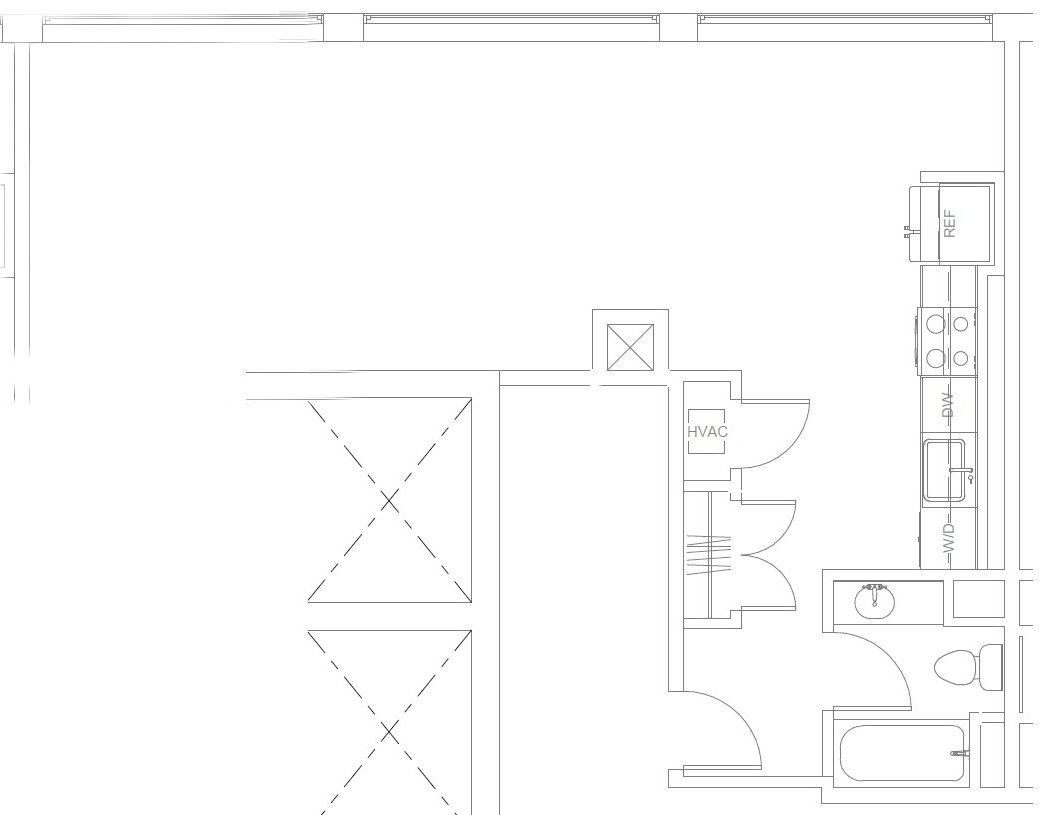 Floor Plan - West 7th | Studio, 1 Bathroom C | Bonus Nook + ...