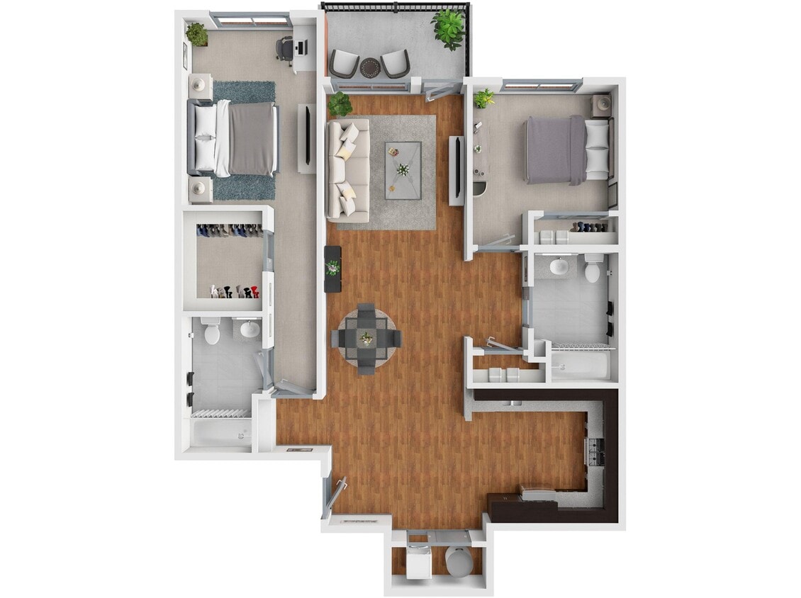 Floor Plan - 2x2g