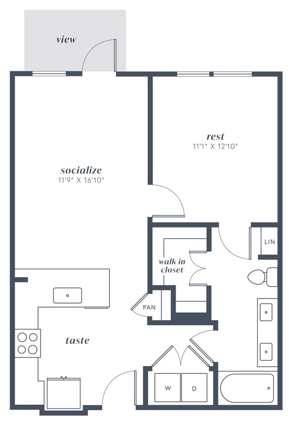 Floor Plan - 1x1 A2