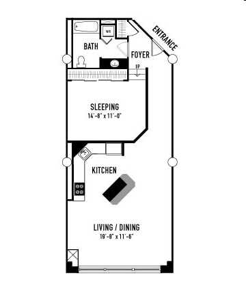 Floorplan A - 1BR A Platform
