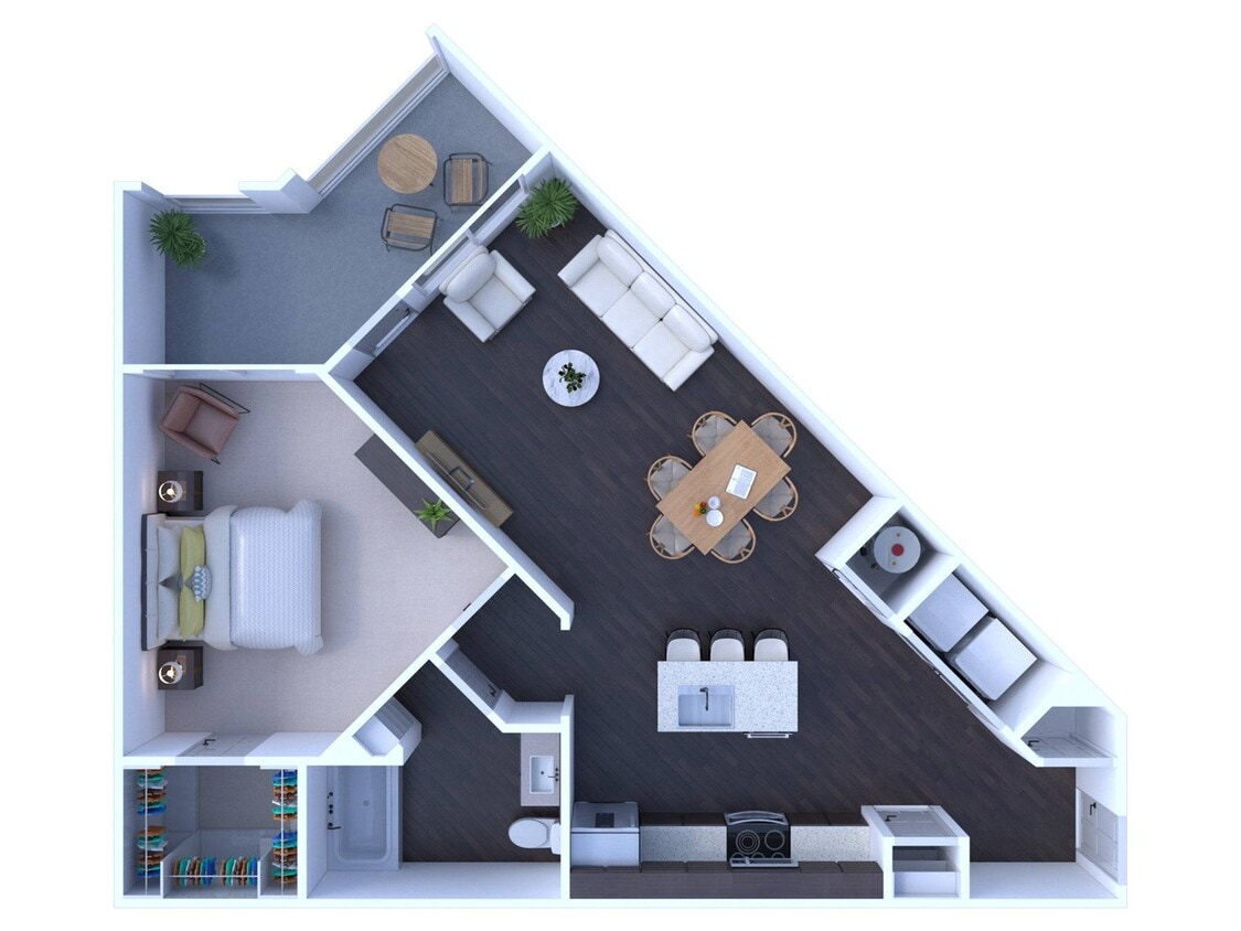 783 SF One Bedroom One bath - FA2