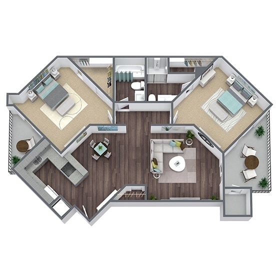 Floor Plan - 2 BEDROOM