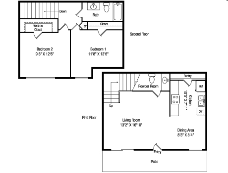 2BR/1.5BA - 2 Bedroom Townhome