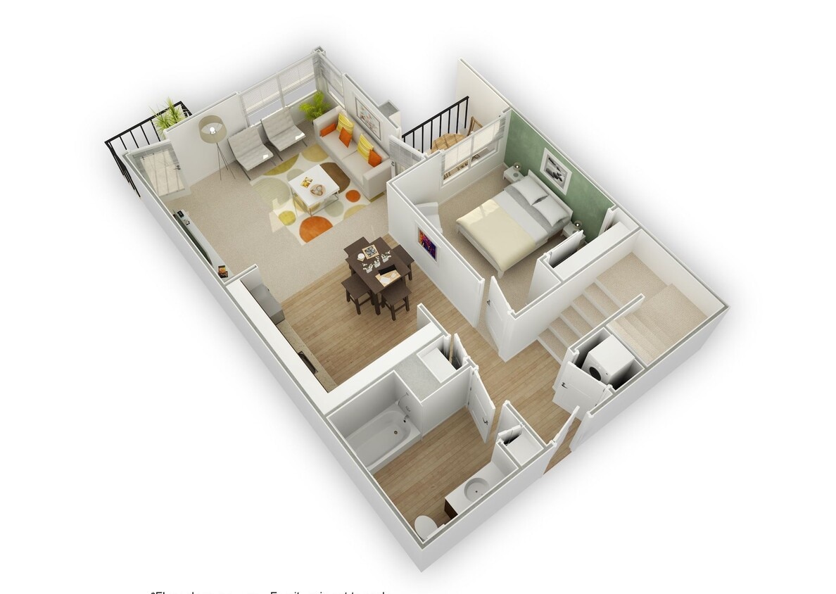 Floor Plan - Chic D1 - Townhome