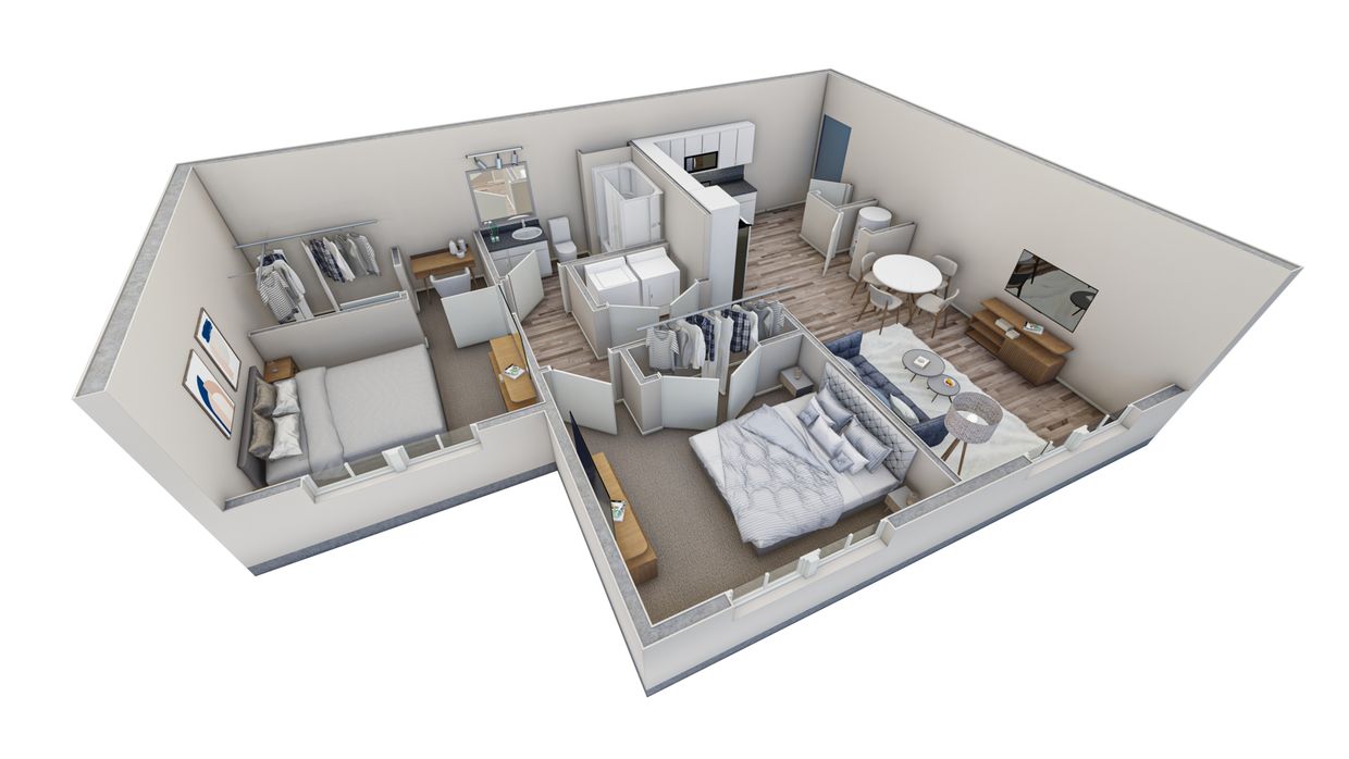 Floor Plan - 2-1 BR Horizon Overlook