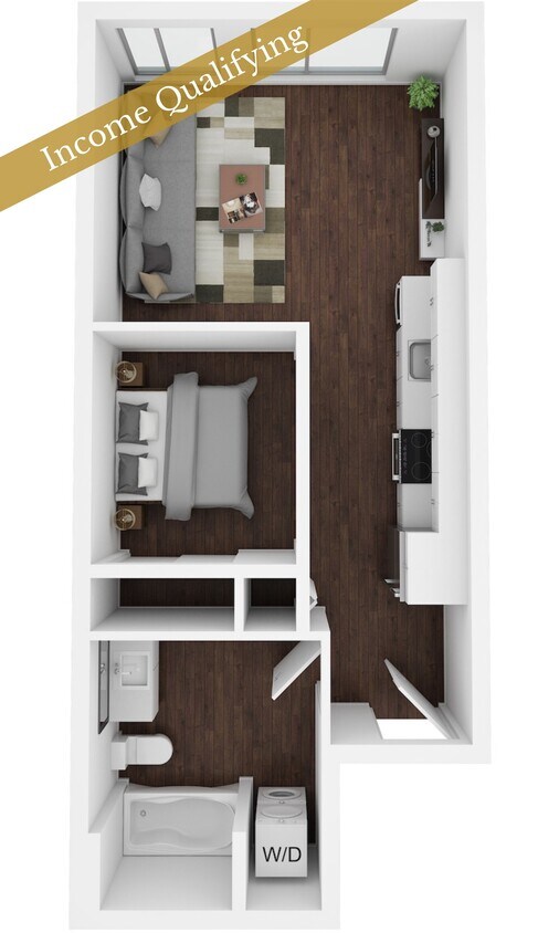 Floor Plan - 1 Bed/1 Bath MFTE-C17