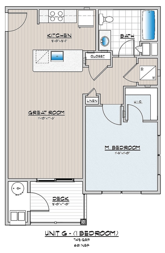 Rowen Place 1 Bedroom With 1 Bathroom - 1 Bedroom 1 Bathroom A