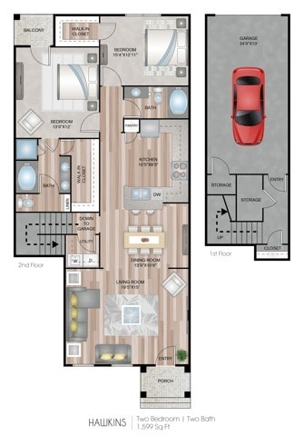 1599 Square Feet - Hawkins
