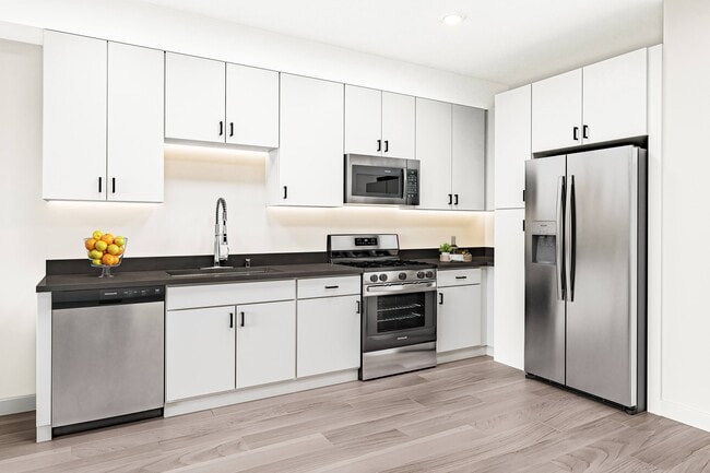 The View Floor Plan Kitchen - Canyon Terrace Apartments