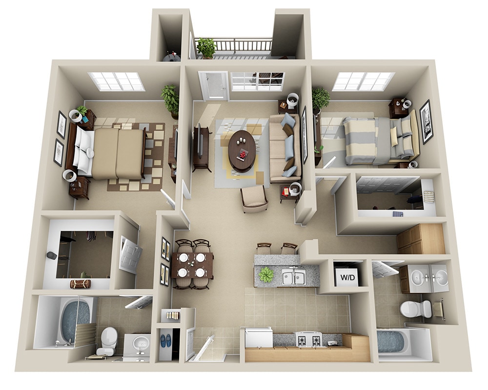 Floor Plan - Topanga (B2D)