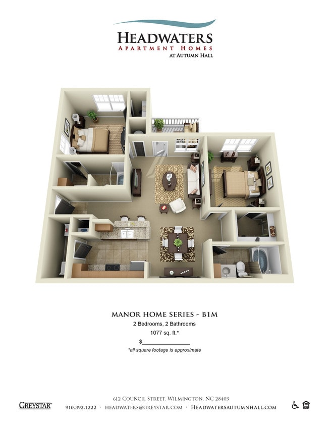 Floor Plan - 2 Bedroom 2 Bath