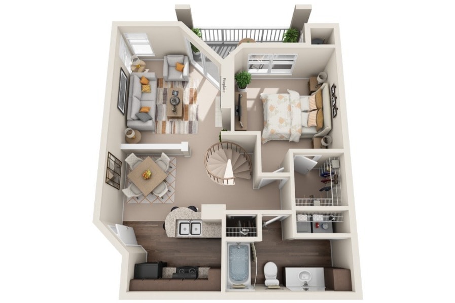 Floor Plan - Spruce (With Den)