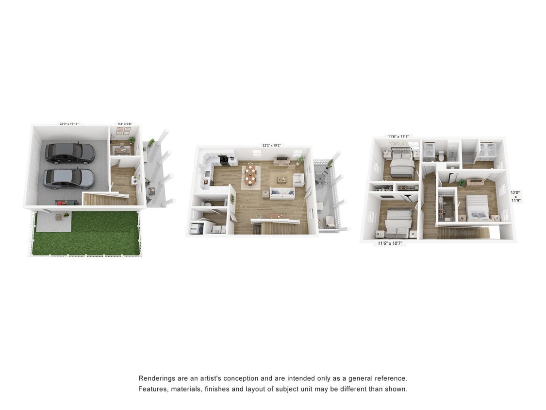 Floor Plan - Cottage C2 + Den