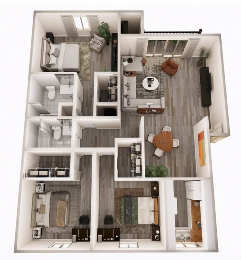 3 Bedroom 2 Bathroom - 3 Bed 2 Bath