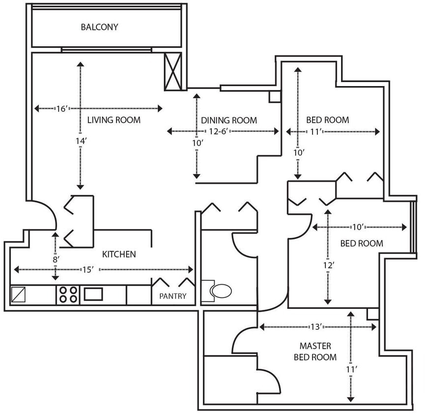 Floor Plan - 3 Bed A