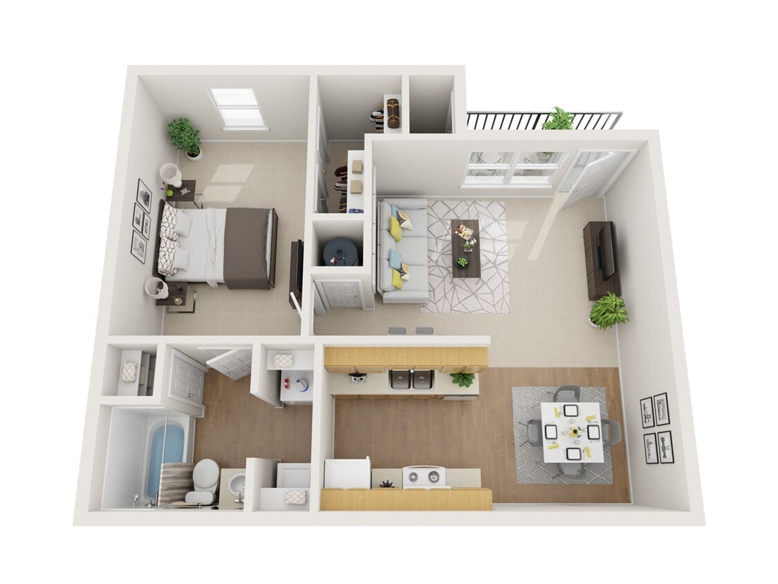 Floor Plan - 1 Bedroom Apartment Home - Income Restricted