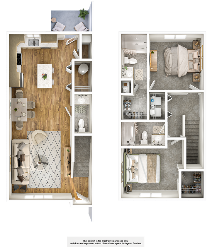 Floor Plan - Linkin - Townhome(DG2D)