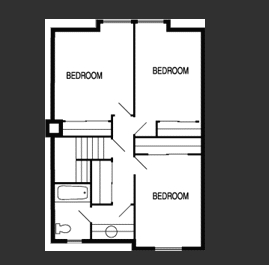 3BR/1BA - 3 Bed, 1.5 Bath Townhome
