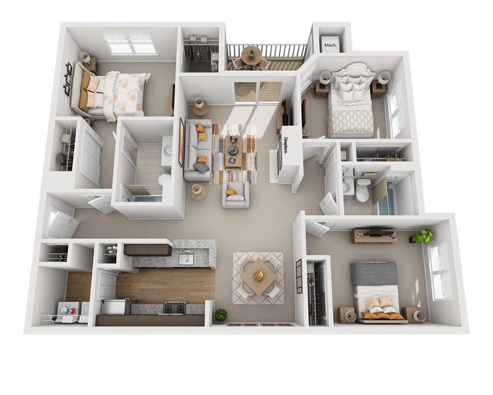 Floor Plan - Cypress Gardens (C2)