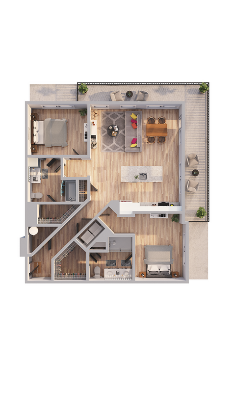 Emerson at Montford Park - B16 Floor Plan - B16