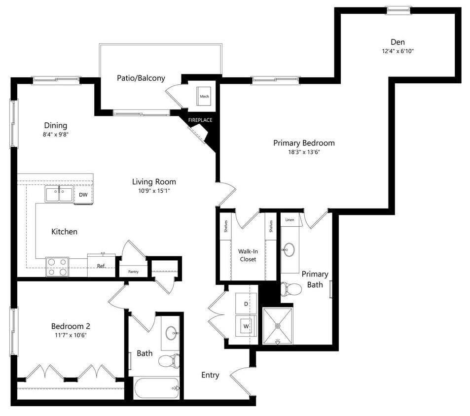 Floor Plan - Valentina with Den (Flat)