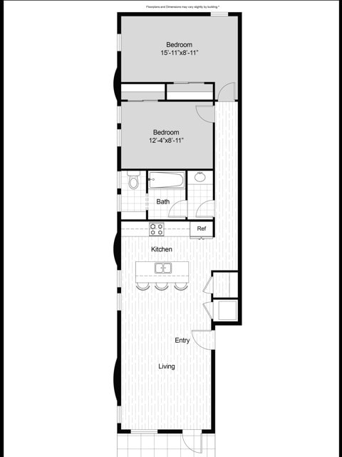 958 sqft - 2-Bed Flat