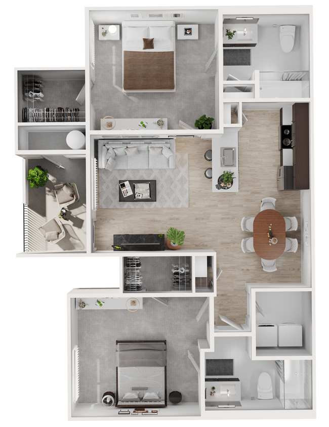 Floor Plan - 2X2 C