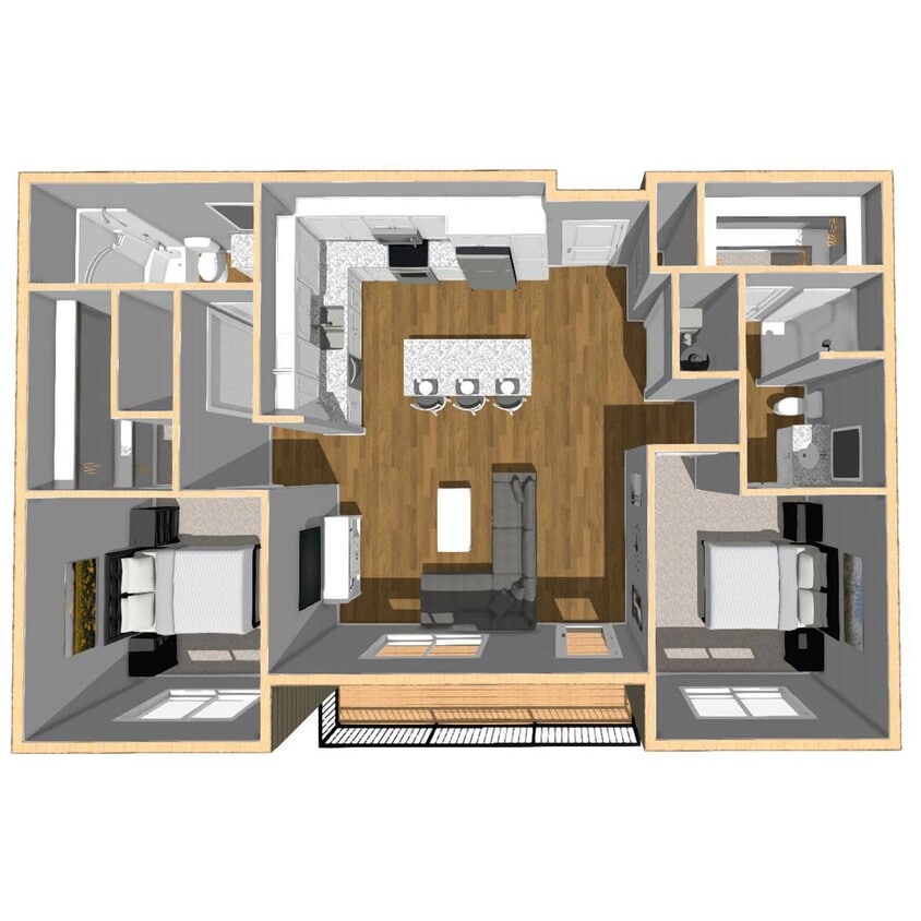 Floor Plan - D 1148 SF