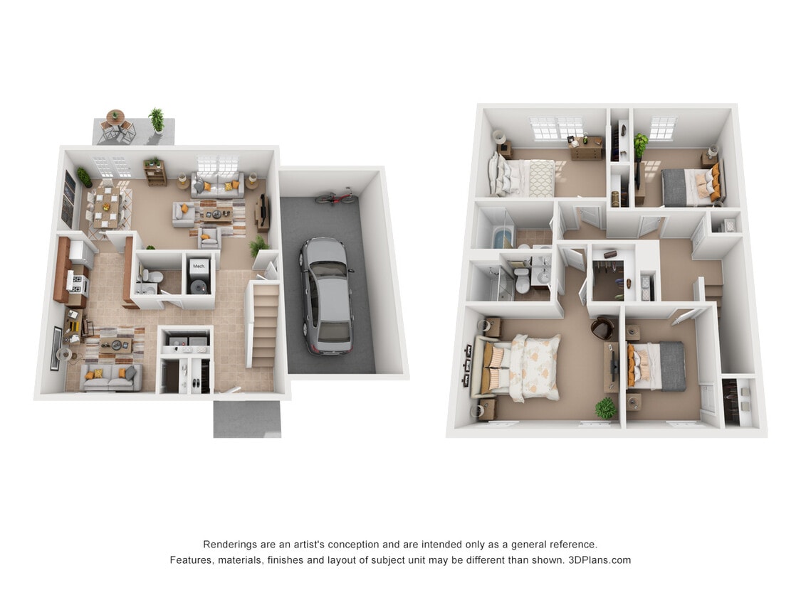 Floor Plan - Woods C - Non-Active Duty
