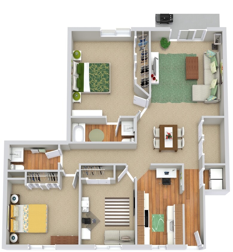 Floor Plan - 3 Beds | 1.5 Baths
