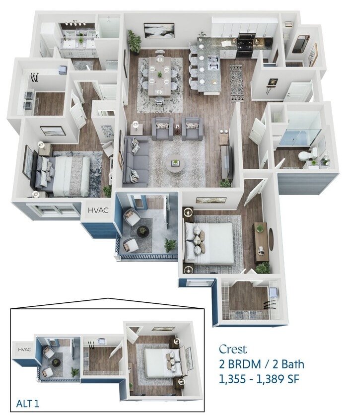 Floor Plan - 2X2C