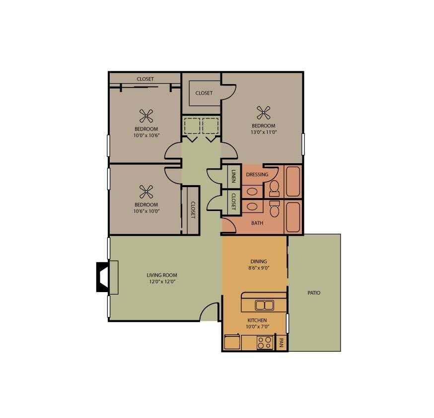 Floor Plan - Hattiesburg