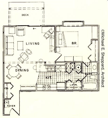 1BR/1BA Wrap Around Layout - 1 Bed 1 Bath