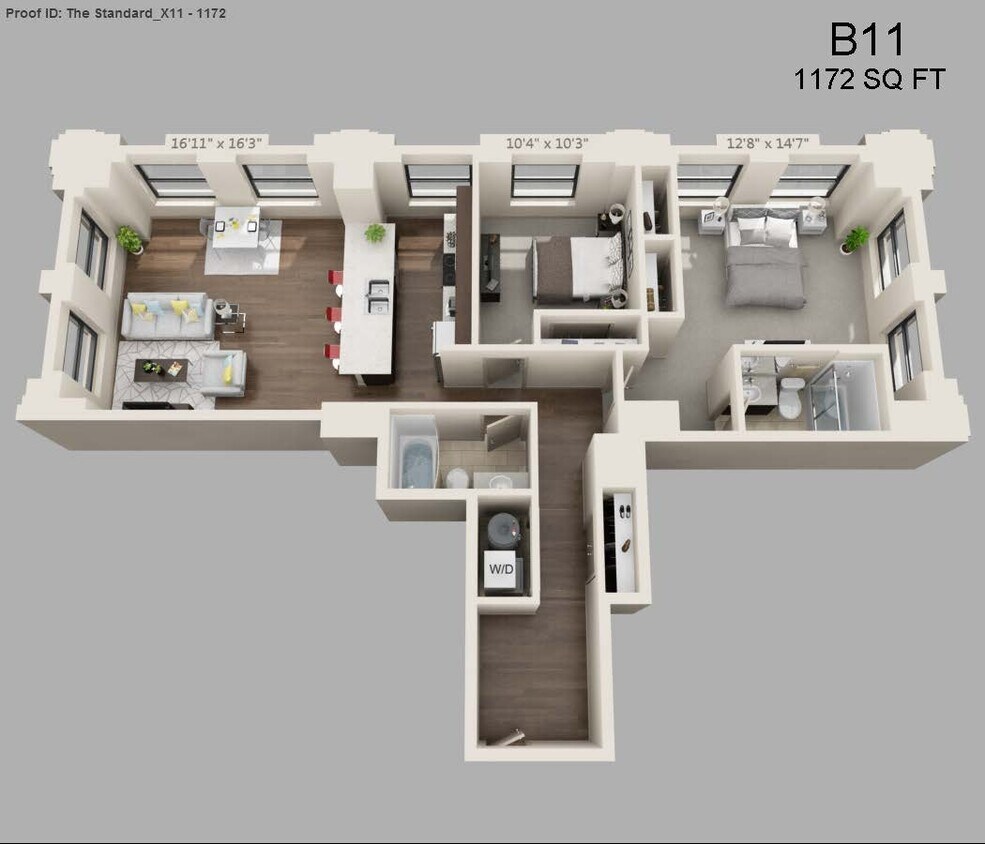 Two Bed Two Bath 1172 sqft - Two Bed/Two Bath - 1172