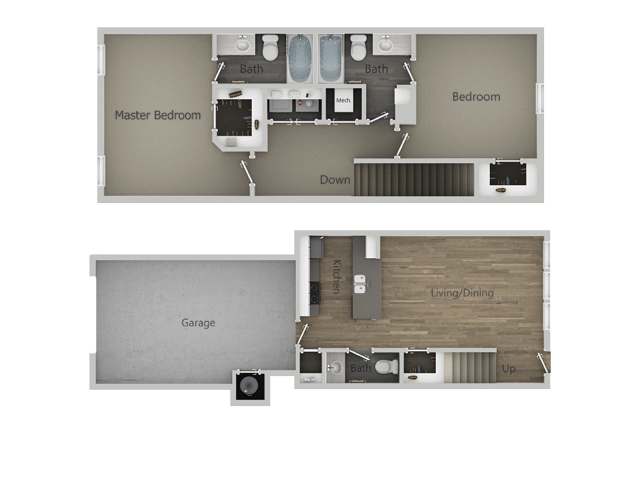 Floor Plan - 2x2.5 TOWNHOME