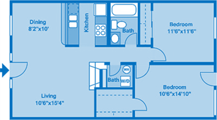 Floor Plan - 2B | Two Bedroom