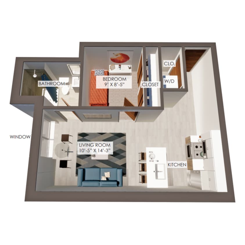 1Bed/1Bath - 1N