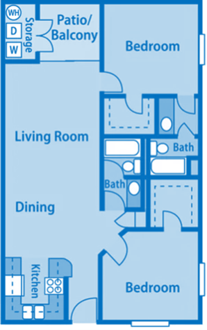 Floor Plan - 2B | Two Bedroom