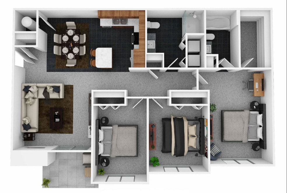 Floor Plan - Three Bedroom SP II