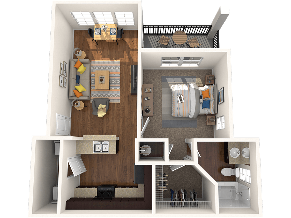 Floor Plan - One Bedroom