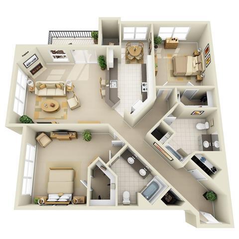 Floor Plan - Mid 2BR G