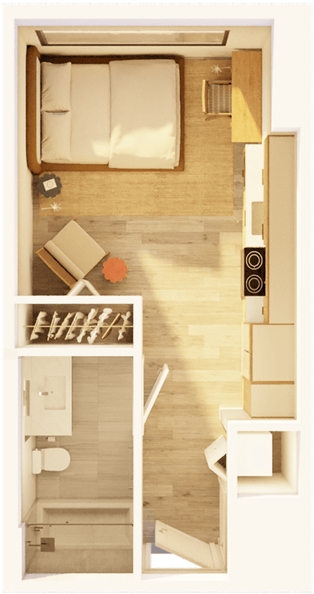 Floor Plan - West Studio on Promenade A