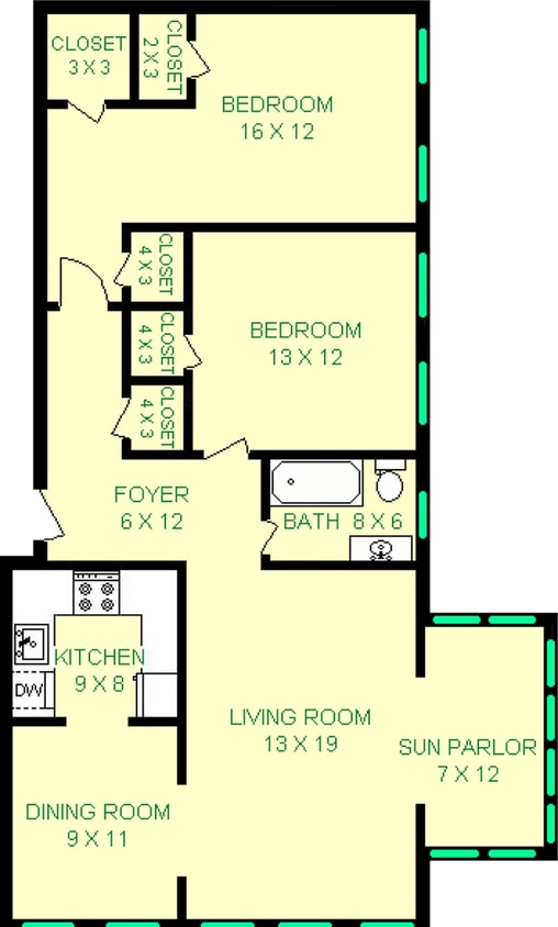 Brilliant Two Bedroom Floorplan - Brilliant