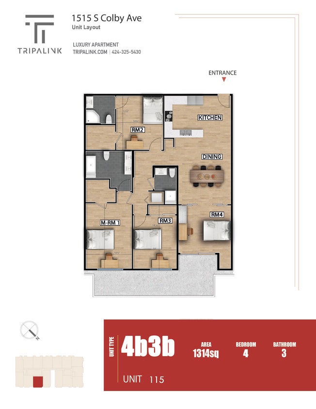 Floor Plan - Unit 115