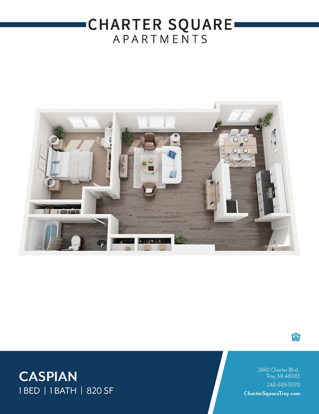 Floor Plan - 1 BED 1 BATH DELUXE