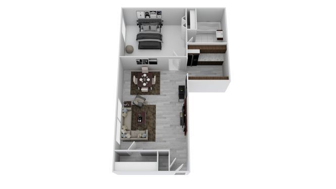 Floor Plan - 1 Bedroom Jr.